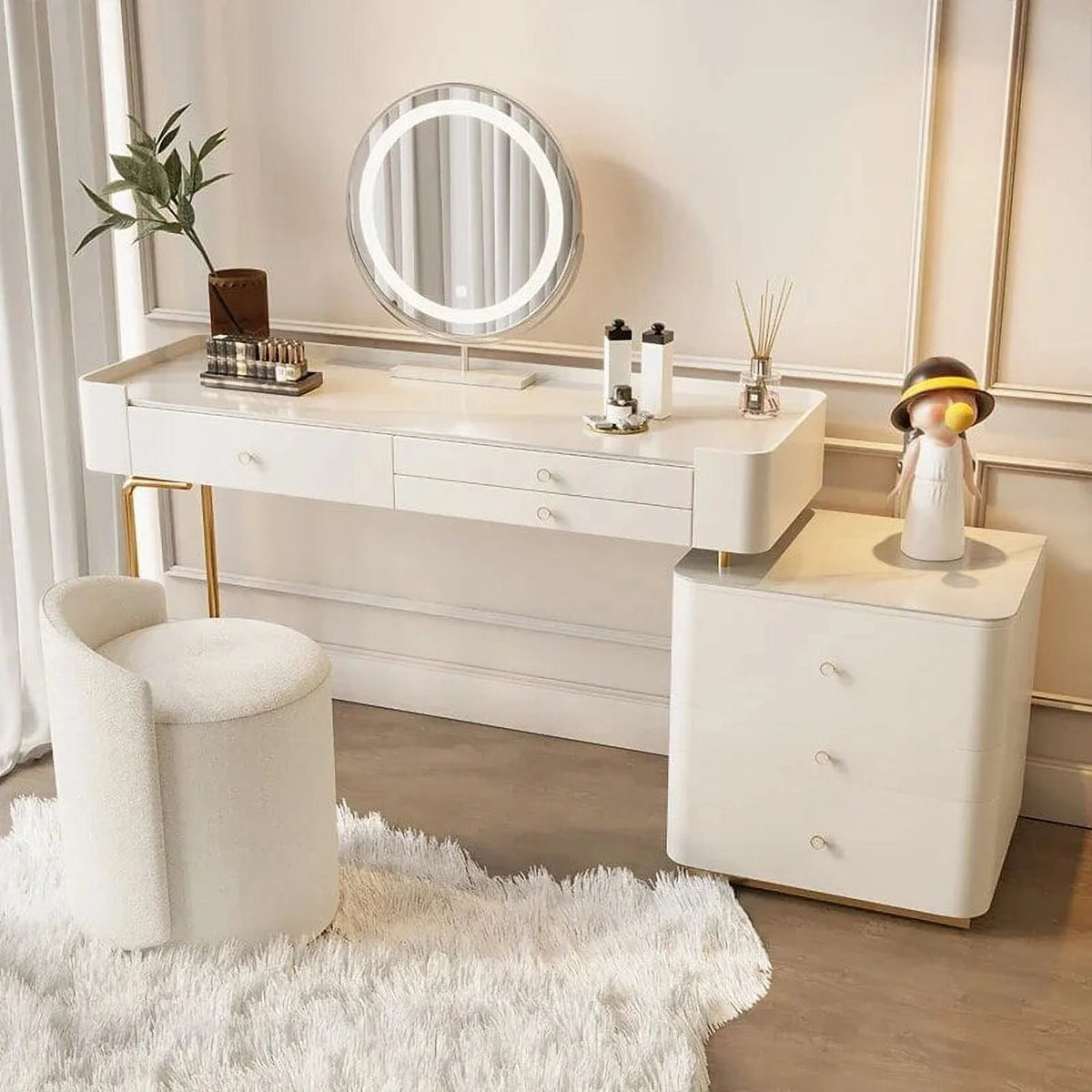 Modern Minimalist Wooden Vanity Table O389638
