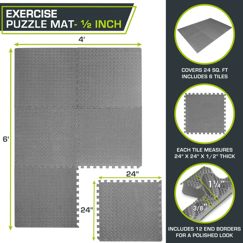 1/2 Thick EVA Foam Interlocking Exercise Mat P211