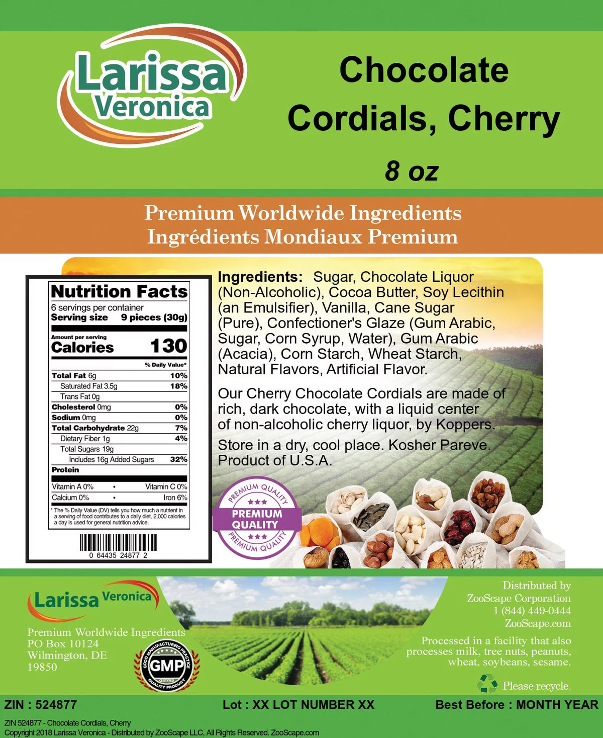 Chocolate Cordials Cherry 8 oz 3-Pack H9121