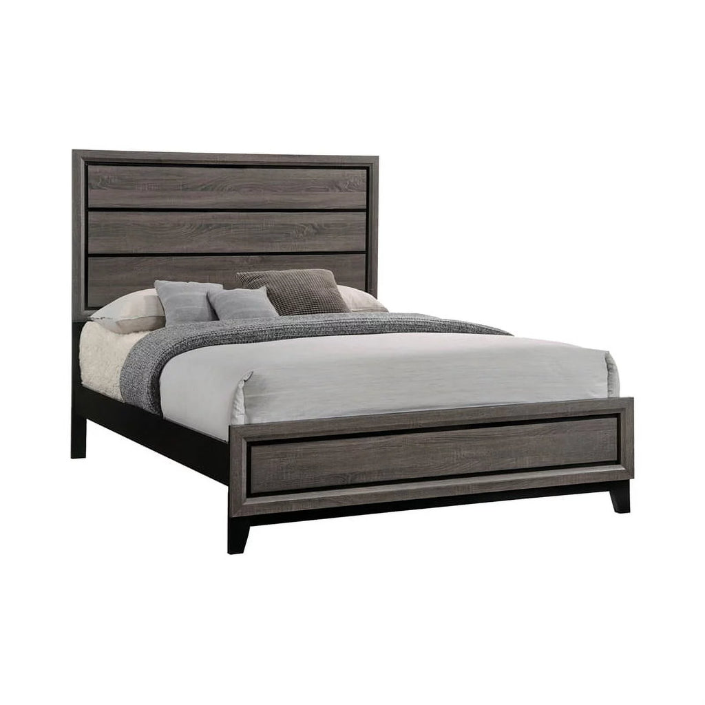 4-piece Grey Oak Bedroom Set X8717