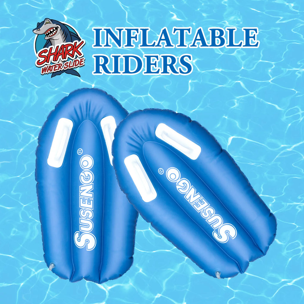 Inflatable Lawn Water Slide with 2 Bodyboards, 15.7x4.3ft N22388