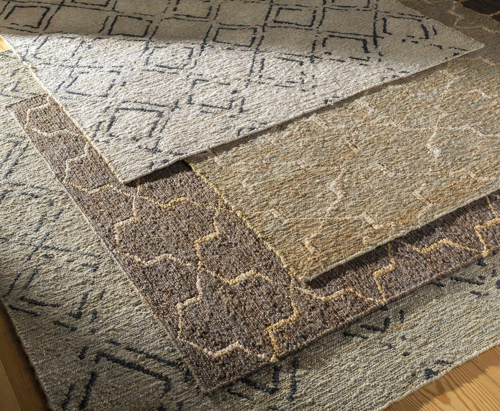 Black Gray 2' x 3' Jute Area Rug C460
