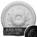 18x22OD x 1 3/8x22P Ceiling Medallion, Hand-Painted Black Pearl E921285