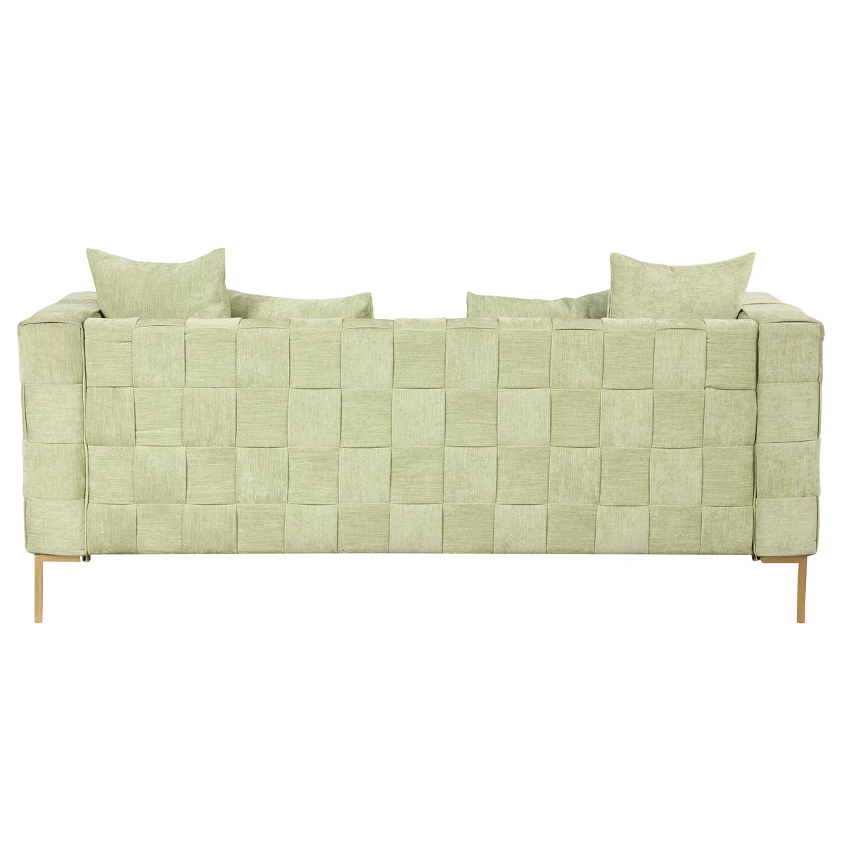 Green Chenille Upholstered 3-Seat Sofa Couch P470913
