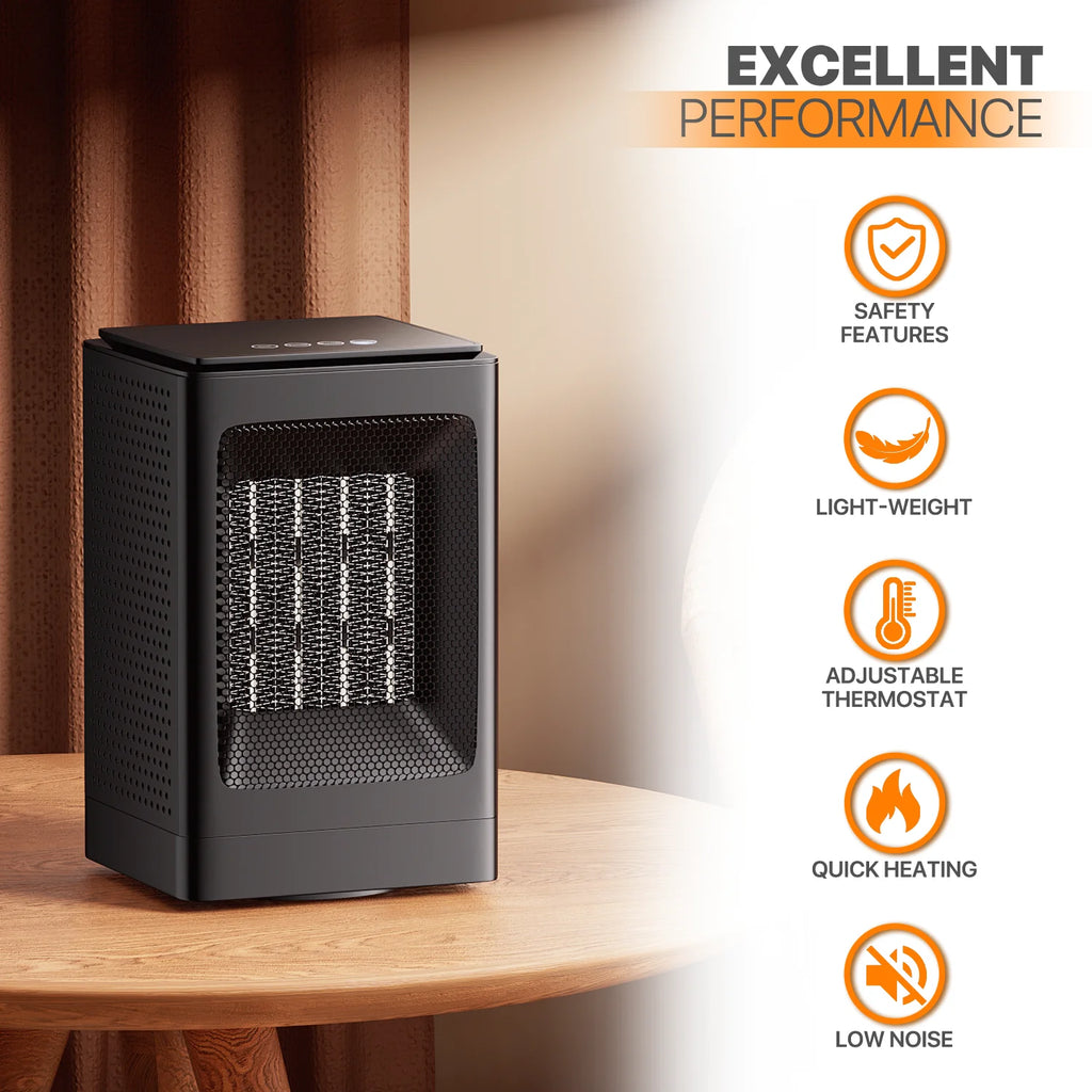 1500W PTC Electric Space Heater with Timer, Black U97186